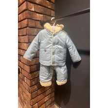 Podium Giyim Özel Seri Ikili Kar Tulumu Soğuk - Rüzgar Geçirmez Kapüşonlu Astronot-Kozmonot-Tulum