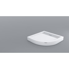 Shower 100X100 Drop Oval Monoblok Duş Teknesi (H:12,5 Cm)