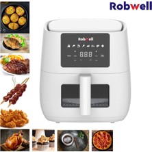 Robwell Robx AS27 Airfryer Yeni Nesil Halojen Isı Sistemli 1700W 6lt Dokumatik ekran