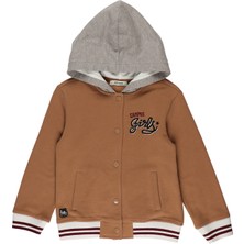 Panço Kız Çocuk Kapüşonlu Örme Mont