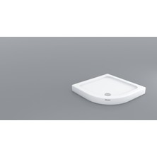 Shower 90X90 Frey Oval Slimblok Duş Teknesi (H:10 Cm)