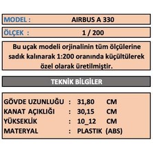 TK Collection Airbus A 330 Tk Koleksiyon 1/200 Model Uçak Masaüstü Sergi Maket Uçağı