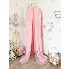 Miniminitoys, Çocuk Odası Tül Cibinlik, Pembe Tül Cibinlik Yoğun Pileli.