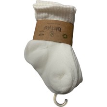 Bistyle Bibaby Çorap Soket Bistyle 6lı Penye Düz Ekru