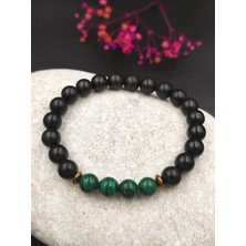 Lightcrop Shungite (Şungit) - Malahit Doğal Taş Tasarım Bileklik