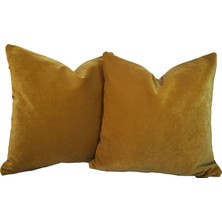 Arasta Design 2'li Kırlent Kılıfı, Düz Renk Kadife Kırlent Kılıfı, 43X43CM
