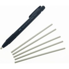 Hobi24 3.8mm Kalem Silgi Seti 5 Parça Siyah Gövde ile Hobi ve Sanat Çalışmaları İçin