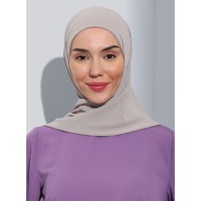 Ecardin ST103-BONELİ Şifon Oval Eşarp 53 Taş- Taş Rengi - Ecardin