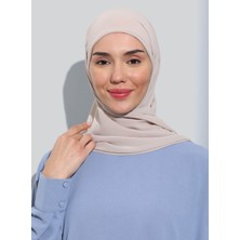 Ecardin ST103-BONELİ Şifon Oval Eşarp 12 Açık Bej- Açık Bej - Ecardin