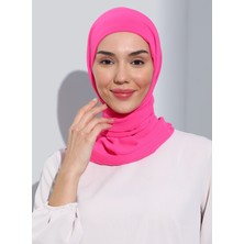 Ecardin ST103-BONELİ Şifon Oval Eşarp 25 Fuşya - Fuşya - Ecardin