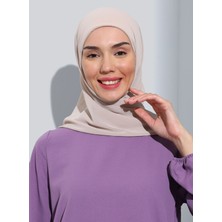 Ecardin ST111-HİJABLI Şifon Oval Eşarp 12 Açık Bej- Açık Bej - Ecardin