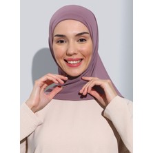 Ecardin ST103-BONELİ Şifon Oval Eşarp 67 Mor Gül - Mor - Ecardin