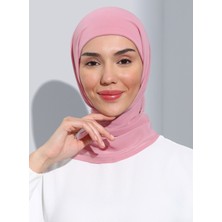 Ecardin ST103-BONELİ Şifon Oval Eşarp 47 Gülkurusu - Gul Kurusu - Ecardin