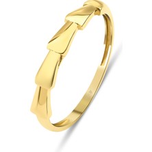 Kairos Jewelry 14 Ayar Altın Minimal Katmanlı Yüzük KRS175-14GR