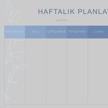 Bi'Şey Dükkan Mavi Haftalık Planlayıcı 46X48 Akıllı Kağıt Tahta