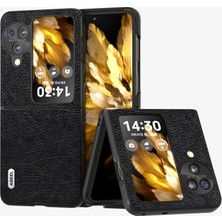 Xshop Oppo Find N3 Flip 5g Pu Deri Kaplamalı Pc Telefon Kılıfı Retro Litchi Doku Ince Fit Kapak (Yurt Dışından)