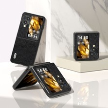 Xshop Oppo Find N3 Flip 5g Pu Deri Kaplamalı Pc Telefon Kılıfı Retro Litchi Doku Ince Fit Kapak (Yurt Dışından)