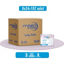 Moon Care Hijyenik Ped Lady Soft Yumuşak Gece (8 Ped x 24)