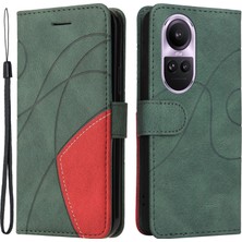 Xshop Oppo RENO10 5g / RENO10 Pro 5g Cüzdan Deri Telefon Kılıfı Çift Renkli Ekleme Stand Kapağı (Yurt Dışından)