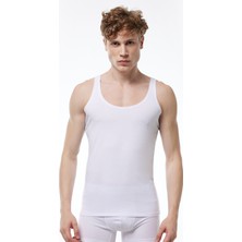 Malabadi Erkek Beyaz İnce Askılı İz Yapmayan Modal Atlet 013