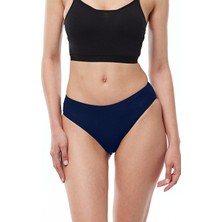 Malabadi Kadın Lacivert 2 Li Paket Modal Dar Kalıp Ara Bel Slip Külot 187