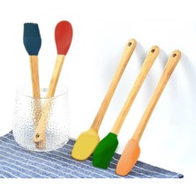 Chef Taste Bkmdizayn Bambu Saplı Silikon Spatula Set 5li