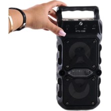 Kts Outdoor Parti Hoparlörü Mavi Bluetooth Hoparlör 3 Inç × 2 Kablosuz Speaker Radyo-Usb-Tf Giriş