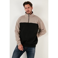 Buratti Regular Fit Fermuarlı Dik Yaka Içi Tüylü Yumuşak Şardonlu Kışlık Sweat Erkek Sweat 5905343