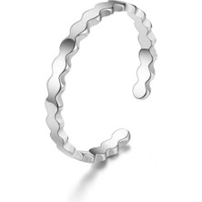 Chavin 3 Mm. Çelik Ayarlanabilir Gri Bayan Yüzük EU30BY