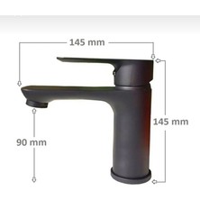 İsaoğlu Siyah Lavabo Bataryası Mat Siyah Lavabo Musluğu Modern Tasarım
