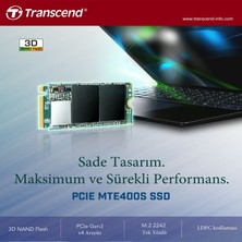 Transcend Ts512Gmte400S 512GB Pcle NVMe 22X42 M.2 SSD