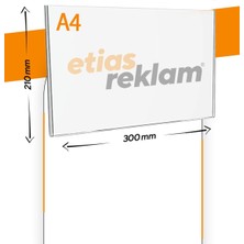 Etias Reklam A4 U Tipi Yatay 5'li Masa Üstü 2.8 mm Şeffaf Pleksi Föylük / Broşürlük