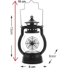 Pandoli Halloween Günışığı Renk Plastik Gaz Lambası Fener 13X6 cm 2 Adet