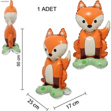 Pandoli Şekilli Orman Hayvanları 3D Süpershape Folyo Balon 5 Adet Farklı Modellerde