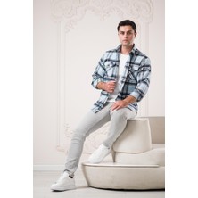 Mod Time Slimfit Çift Cepli Ekoseli Pamuklu Kalın Erkek Oduncu Gömlek