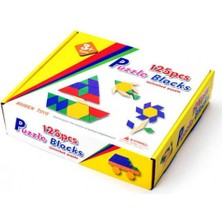 Sepetegelsin Ahşap 125 Parça Blok Tangram Puzzle