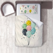 Lina Home Bebek, Çocuk Odası Micro Pamuk Saten Tek Kişilik Çarşafsız Nevresim Takımı Model 01365