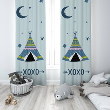 Lina Home Bebek, Çocuk Odası Tek Kanat Fon Perde Model 00020