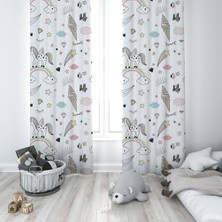 Lina Home Bebek, Çocuk Odası Tek Kanat Fon Perde Model 00101