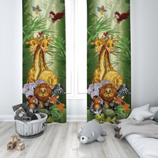 Lina Home Bebek, Çocuk Odası Tek Kanat Fon Perde Model 00313