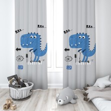 Lina Home Bebek, Çocuk Odası Tek Kanat Fon Perde Model 00038