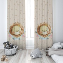 Lina Home Bebek, Çocuk Odası Tek Kanat Fon Perde Model 00162