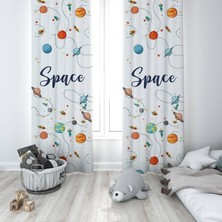 Lina Home Bebek, Çocuk Odası Tek Kanat Fon Perde Model 00205