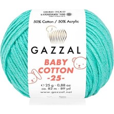 Gazzal Baby Cotton 25 El Örgü Ipi Gökyüzü 3452