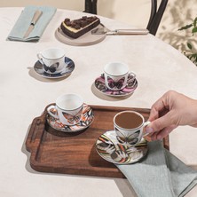 Karaca Kelebek 4 Kişilik Kahve Fincan Takımı 80 ml