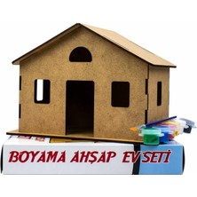 Robikit Ahşap Boyama Ev Maket Seti