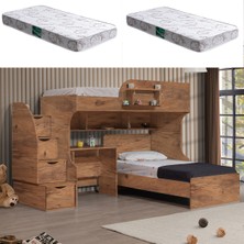 Setay Aura Ranza Karyola Masa + 2 Comfort Yatak, Aura Genç/çocuk Odası Takımı