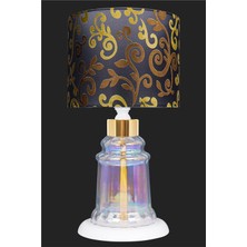 Minimal Baroque White Glossy Shine Cam Abajur