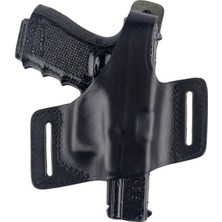 Polis Sepeti Hs Deri Tabanca Kılıfı Yarım Kelebek Siyah