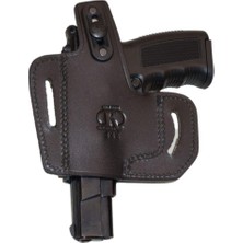 Polis Sepeti Sig Sauer P226 P228 P229 Deri Tabanca Kılıfı Siyah Baskılı Açık